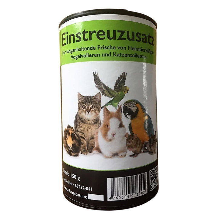Einstreuzusatz mit Pflanzenkohle, Biochar, 150 g für Hamster, Hasen, Kaninchen, Vögel, geruchshemmen