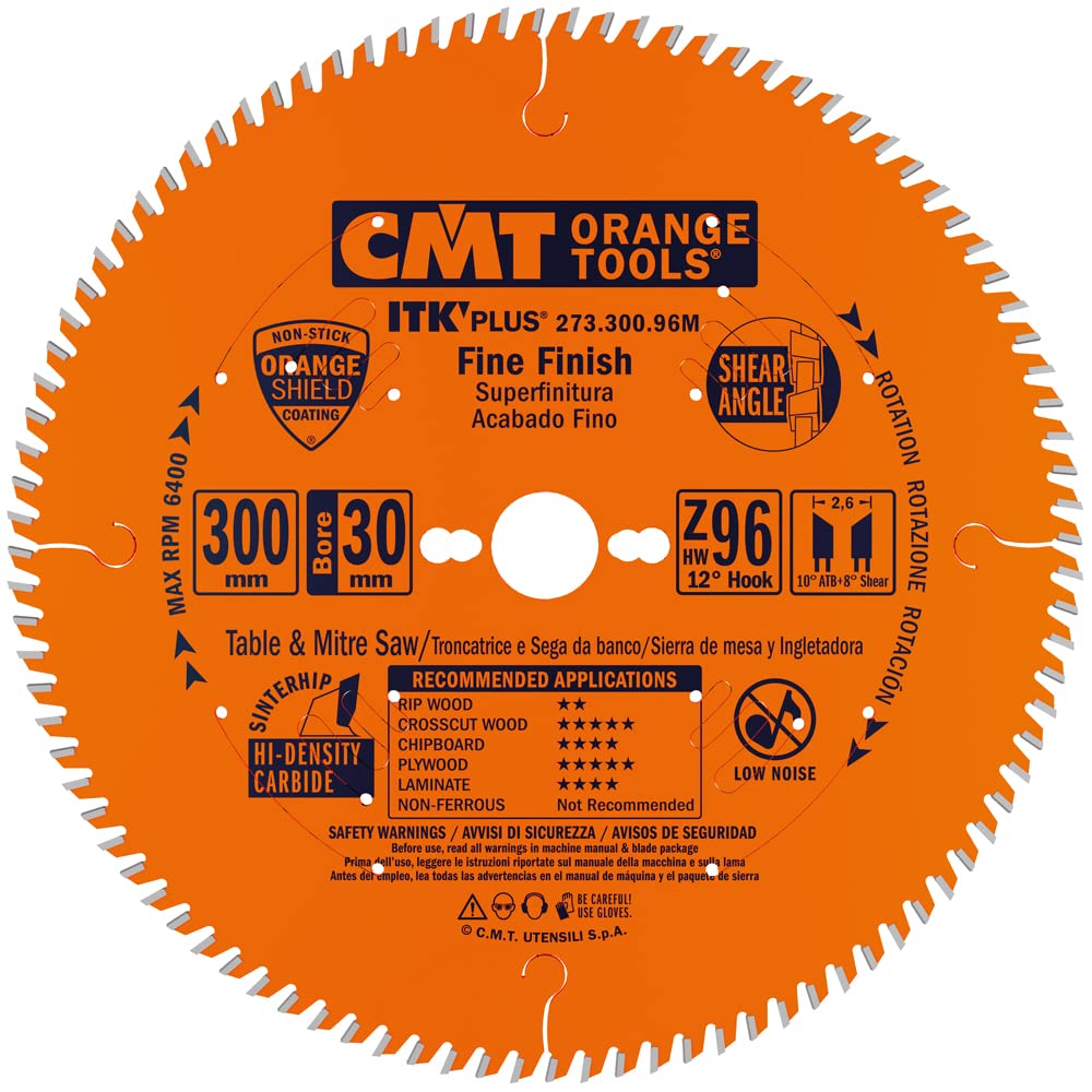 Cmt orange Tools 273.300.96 M – Kreissägeblatt (Ultra ITK) 300 x 2,4 x 30 Z 96