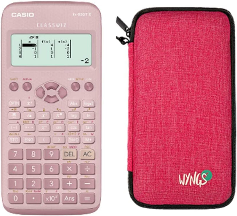 CALCUSO Sparpaket: Casio FX-83GT X technisch-wissenschaftlicher Taschenrechner + WYNGS Schutztasche