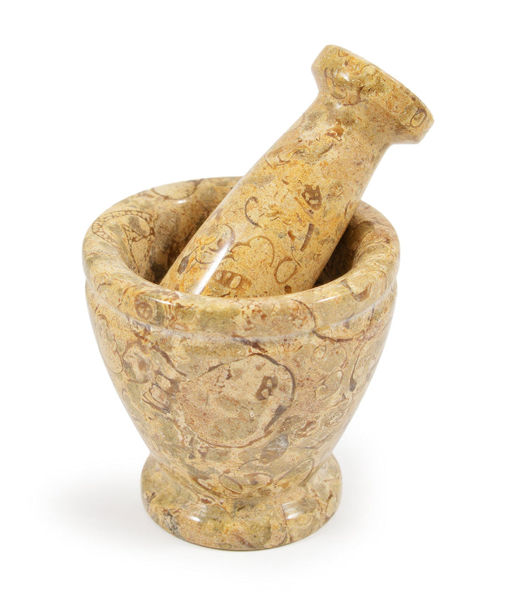 Mini Stössel und Mörser Fossiler Stein