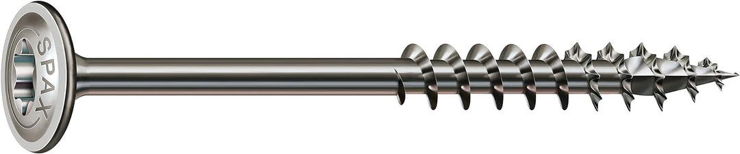 SPAX Holzbauschraube aus Edelstahl rostfrei A2, 6,0 x 140 mm, 100 Stück, T-STAR plus, Tellerkopf, Te