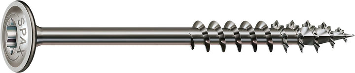 SPAX Holzbauschraube aus Edelstahl rostfrei A2, 6,0 x 140 mm, 100 Stück, T-STAR plus, Tellerkopf, Te