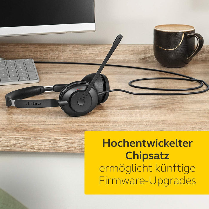 Jabra Evolve2 30 Headset – Stereo Kopfhörer mit Noise Cancelling – UC Zertifiziert – mit 2-Mikrofon