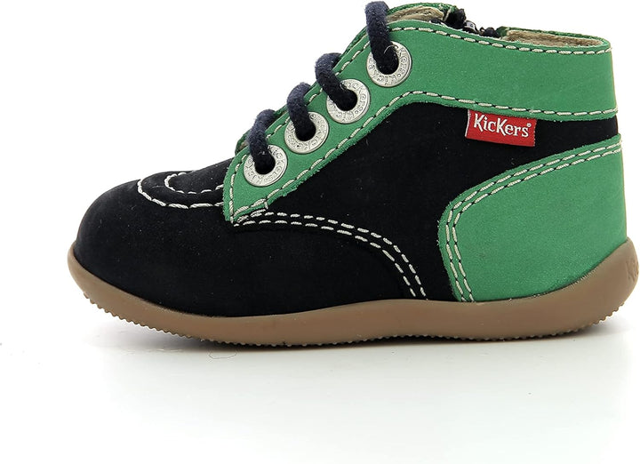 Kickers Unisex Kinder Bonzip-2 Stiefelette 18 EU Marinegrün, 18 EU Marinegrün