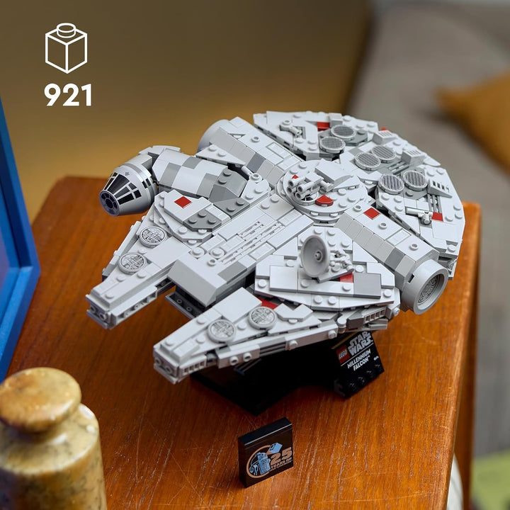 LEGO Star Wars Millennium Falcon, 25. Jahrestag Set für Erwachsene, baubares Sternenschiff, Sammlers