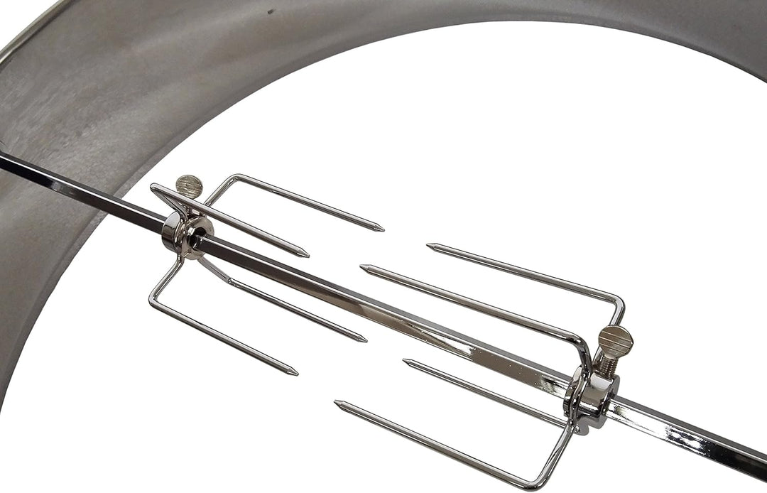 JX Premium Edelstahl Drehspiess für 57 cm Kugelgrills – Kompatibel mit Weber Master-Touch, One-Touch