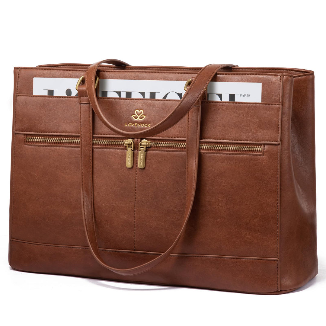 LOVEVOOK Handtasche Damen Gross, 17,3 Zoll Laptoptasche Elegant Arbeitstasche Aktentasche, Leicht Sh