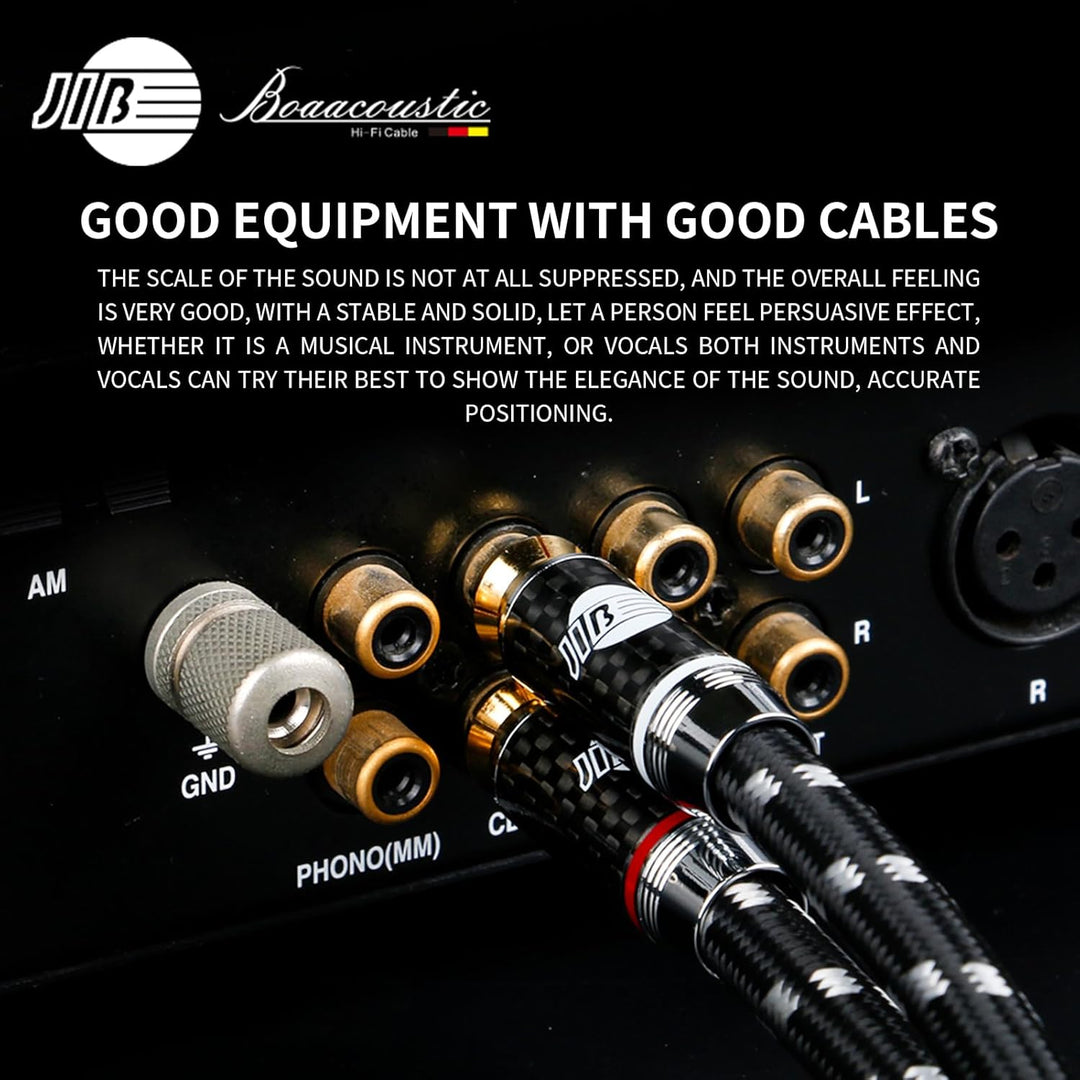 BOAACOUSTIC JIB Hiend Audiophiles 2x cinch auf 2x cinch Stereo Audio Cable 2RCA Male to 2RCA Male Fü