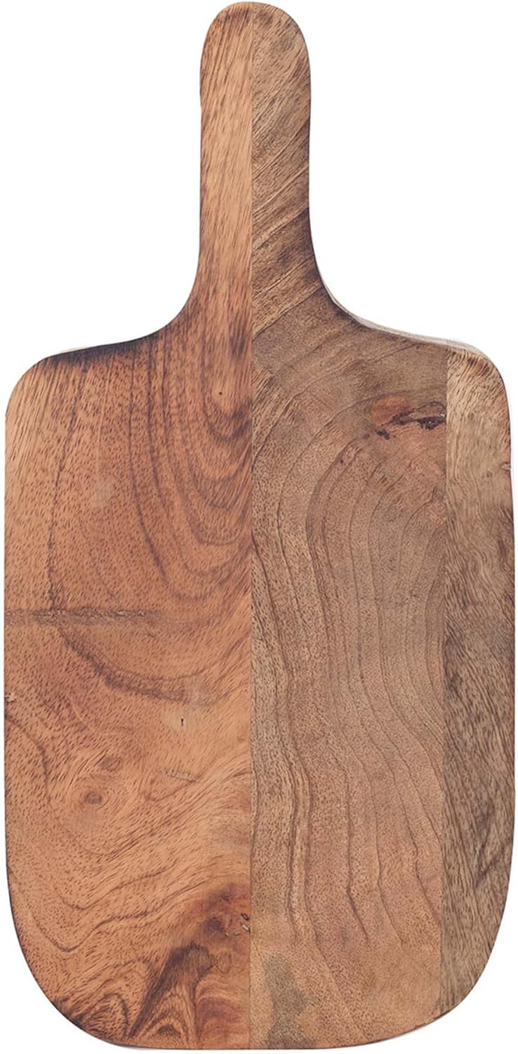Servierbrett, Mangoholz und Oliven, L 30 cm.