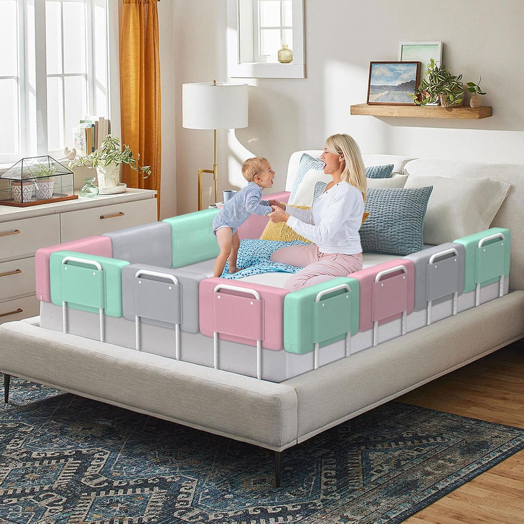 Kidsgigglz Bettgitter 50cm，Bettschutzgitter für Kinder，Rausfallschutz Bett，Baby Bettschutzgitter，Höh