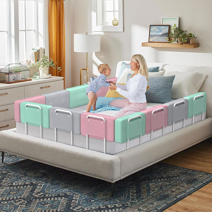 Kidsgigglz Bettgitter 50cm，Bettschutzgitter für Kinder，Rausfallschutz Bett，Baby Bettschutzgitter，Höh