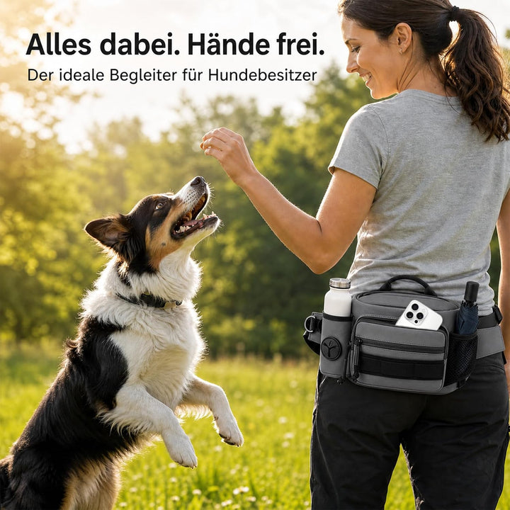 Leckerlitasche für Hunde, Gassi Tasche Hund Bauchtasche