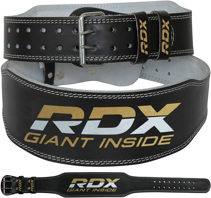 RDX 4” Gewichthebergürtel Leder, 10 Verstellbar Löcher Trainingsgürtel Schnalle, Powerlifiting Fitne