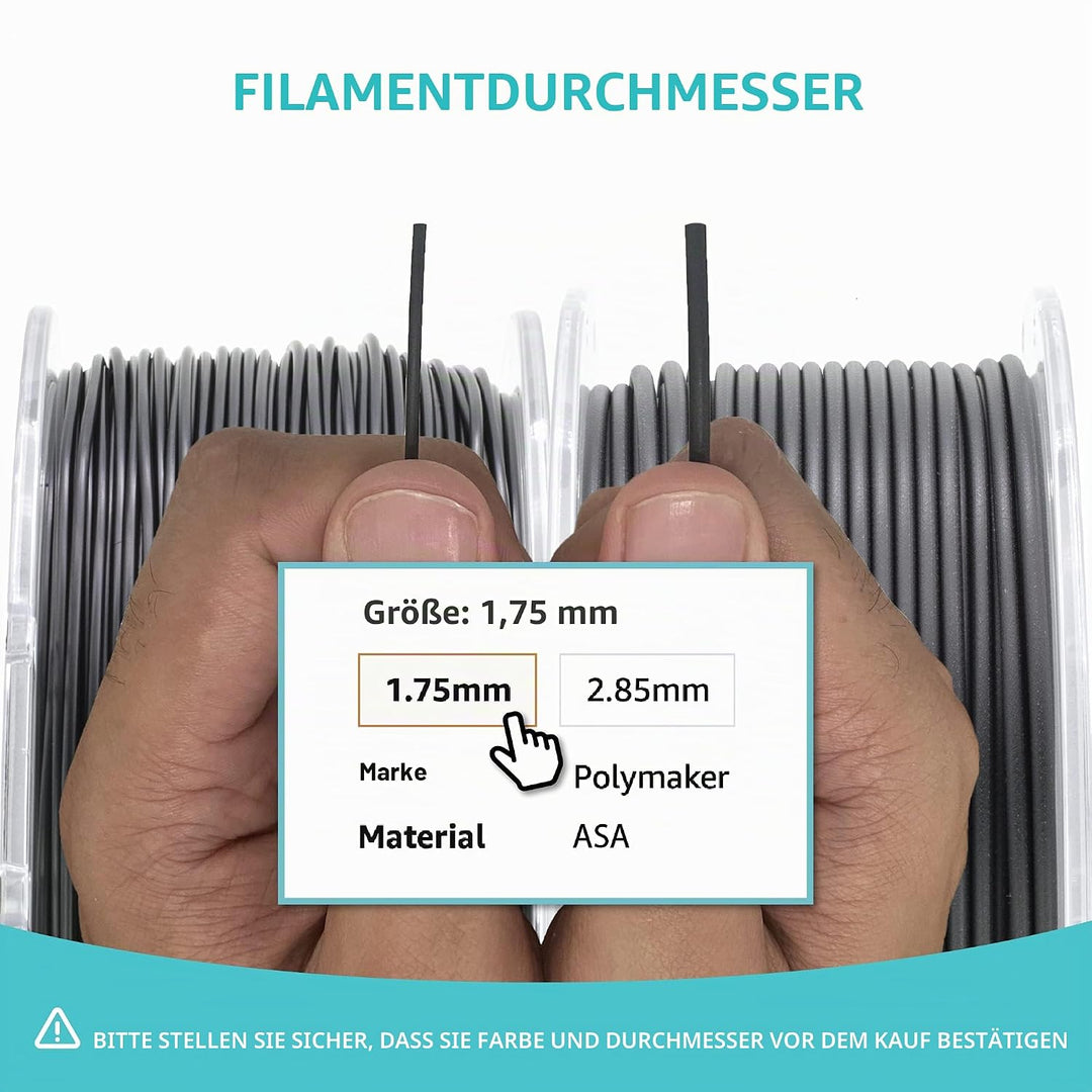 Polymaker PolyLite ASA Grau - 1.75mm - 1kg