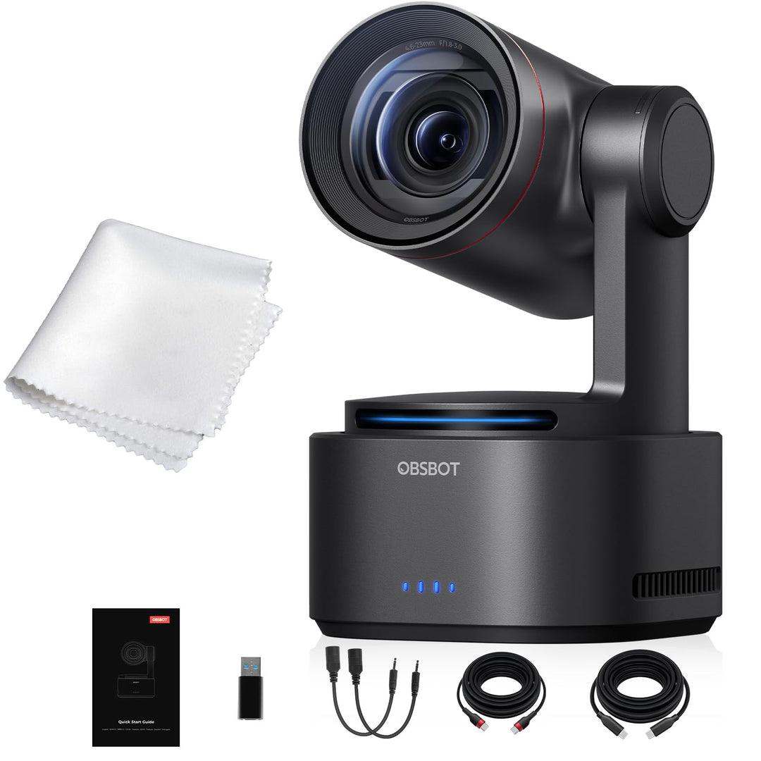 OBSBOT Tail 2 4K PTZR NDI-Kamera 60fps, 5X Optischer Zoom, AI Auto Tracking, 1/1,5 Zoll 50MP, HDMI/S
