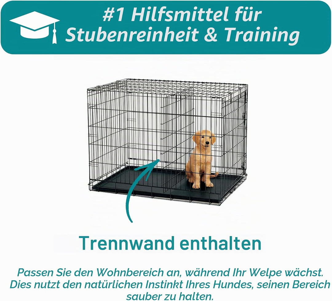 MidWest Homes for Pets iCrate Modell 1524 Hundebox, ca. 61 cm lang, mit Doppeltür, auslaufsicherer B