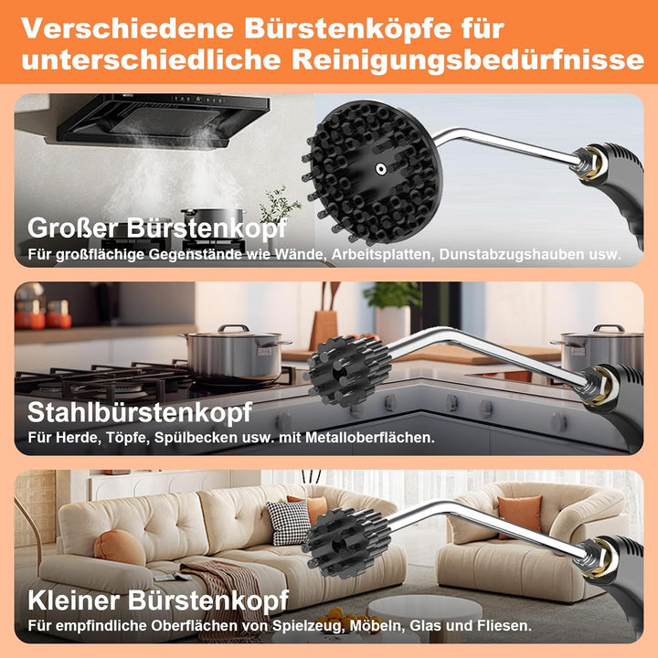 3800W Hand Dampfreiniger, 1L Wassertank Dampfreiniger Handgerät, 10s Schnellaufheizung, 6 Geschwindi