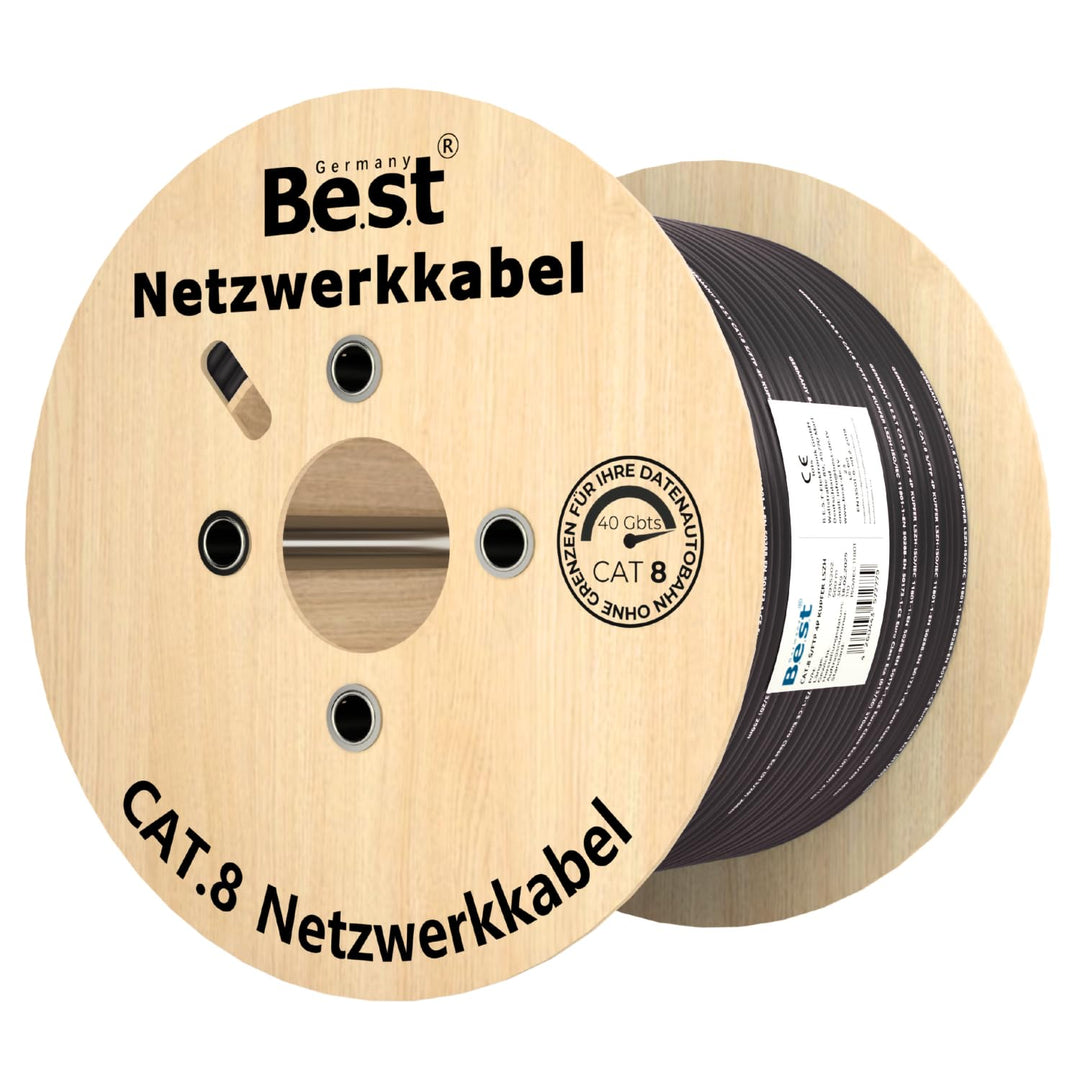 Germany B.e.s.t 500M CAT 8 Erdkabel Netzwerkkabel Outdoorkabel Kupfer LAN Kabel Ethernetkabel S/FTP