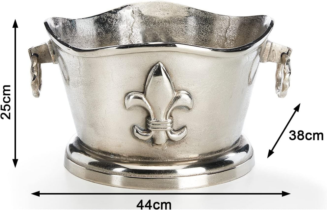 Kobolo Champagnerkühler Weinkühler Flaschenhalter - Lily - aus Metall - Silber