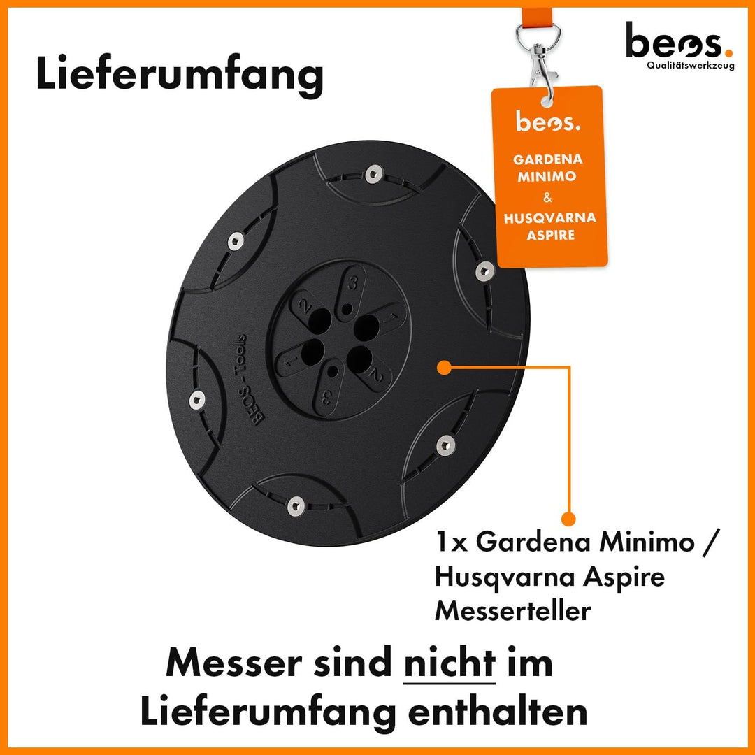 BEOS Premium Mähroboter Tuning - Drehscheibe kompatible mit Gardena Minimo & Husqvarna Automower Asp