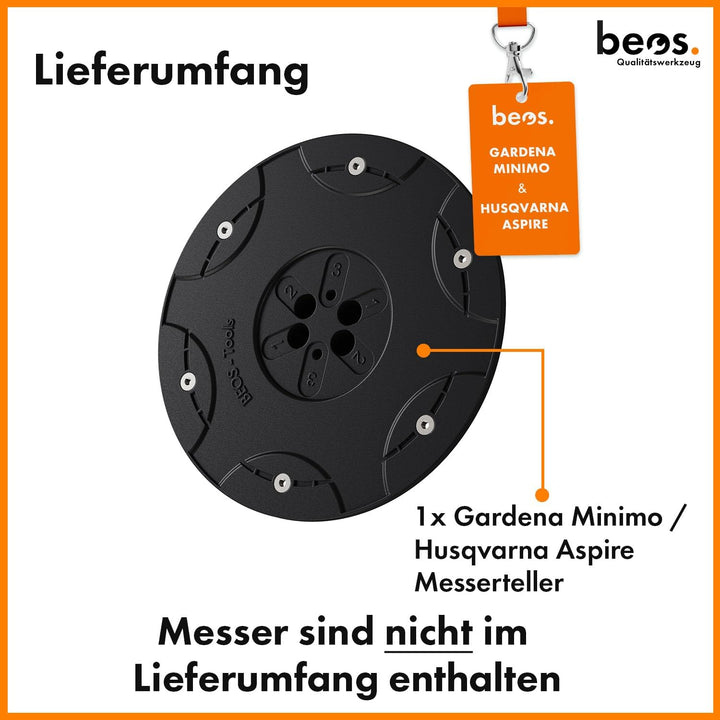 BEOS Premium Mähroboter Tuning - Drehscheibe kompatible mit Gardena Minimo & Husqvarna Automower Asp