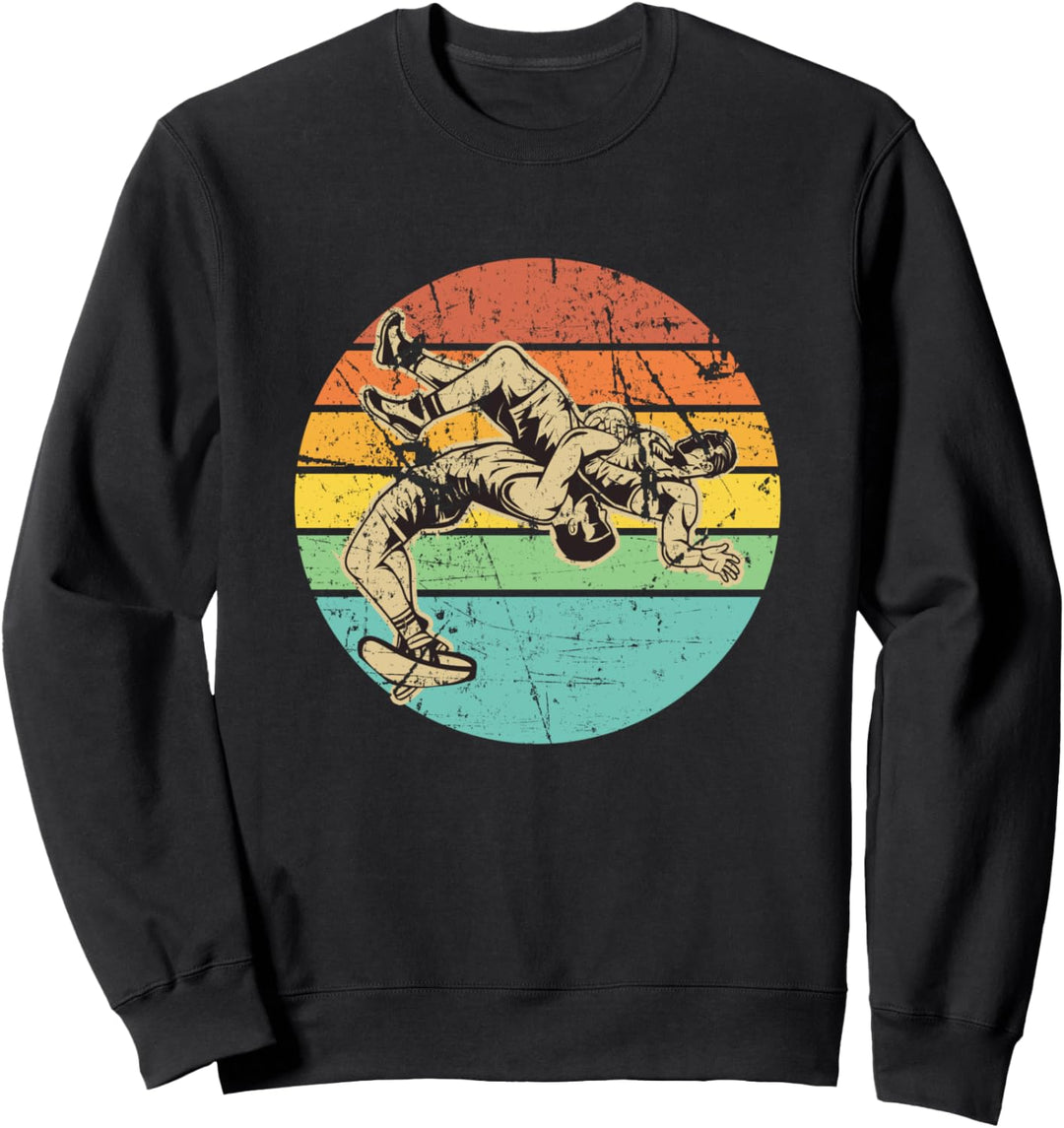 Vintage Wrestling Zwei Wrestler und Sun Sweatshirt