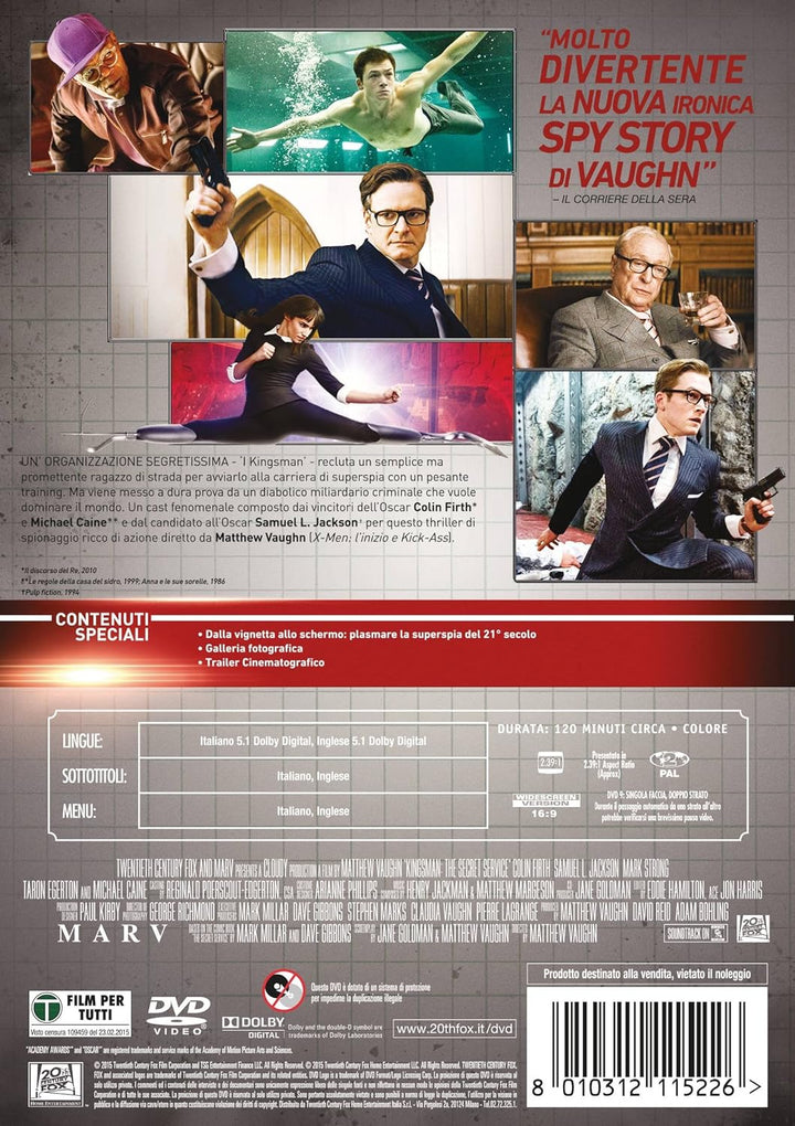 Kingsman - Secret Service, DVD