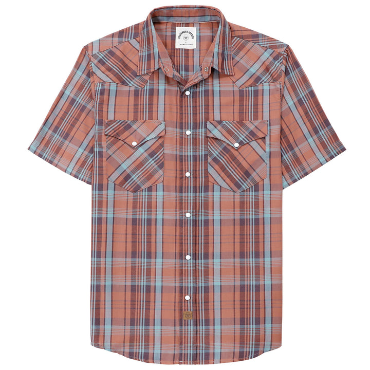Dubinik® Bambusfaser Kurzarmhemd Herren Freizeithemden Für Herren Druckknöpfe Cowboy Vintage Western