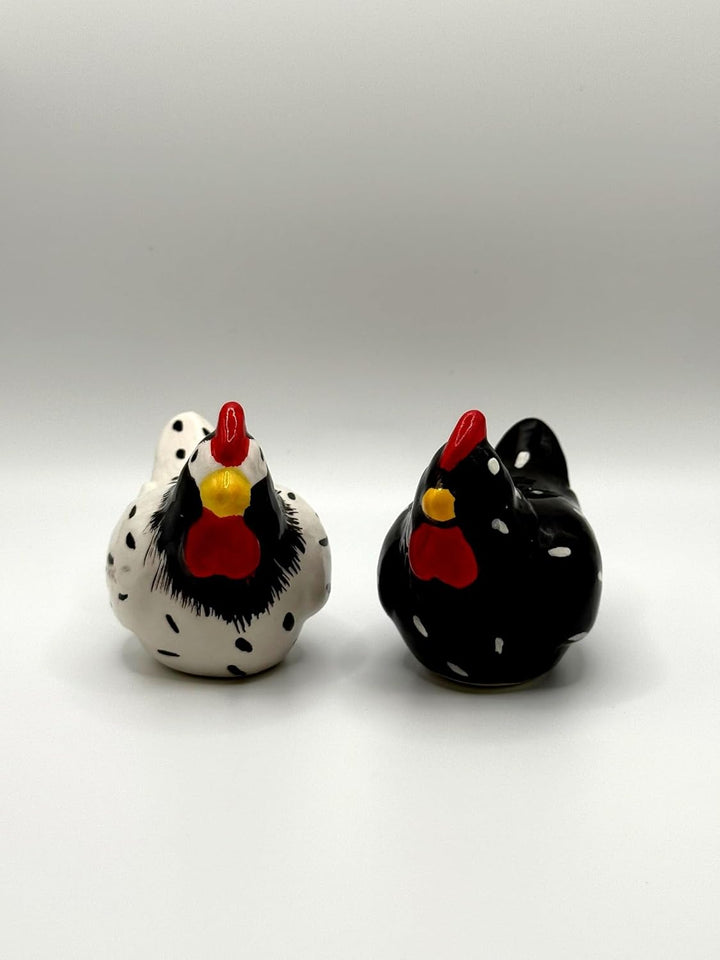 Salz- und Pfefferstreuer Set im Hühner-Design – dekoratives Tisch-Accessoire – Keramik (8,5 x 6 cm),