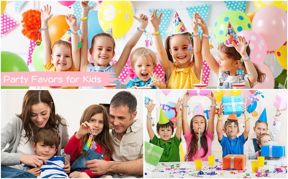 28 Pop Fidget Spielzeug mit Cartoon Schlüsselanhänger Mitgebsel Kindergeburtstag,Geburtstag Mitgebse