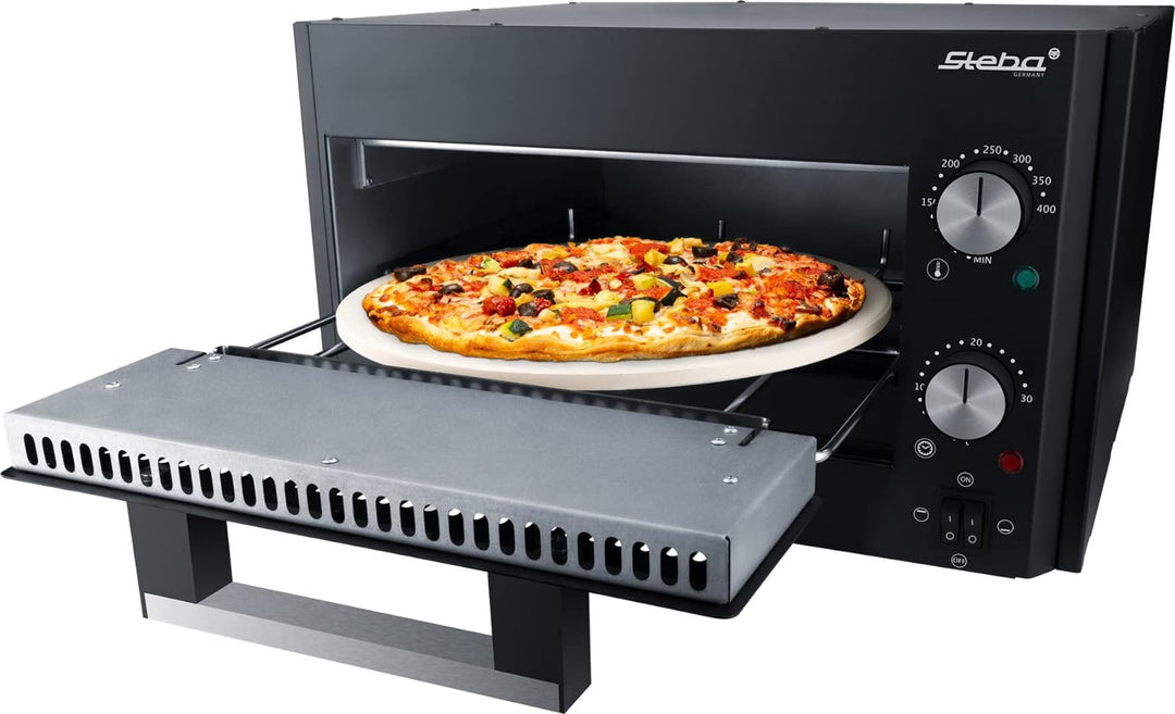 Steba Power-Pizzabäcker PB 1000, inkl. Pizzastein mit Durchmesser 30cm, stufenlose Temperaturregelun