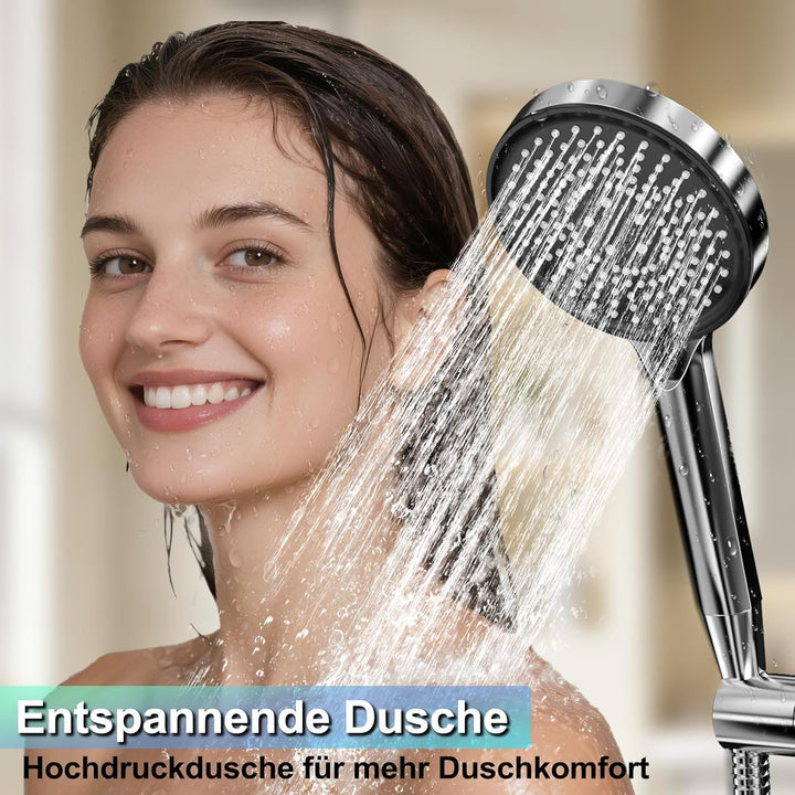 Hochdruck Duschkopf, Grosser Duschkopf mit 3 Modi, Duschbrause (115 Mm) mit Starkem Hochdruck Wasser
