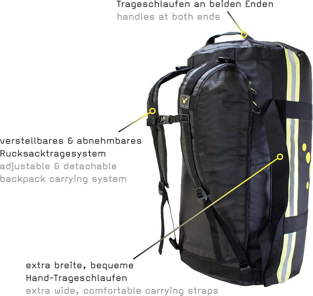 tee-uu BARRELBAG Bekleidungstasche (verschiedene Varianten) | robuste Plane | ca. 75 L Volumen | ink