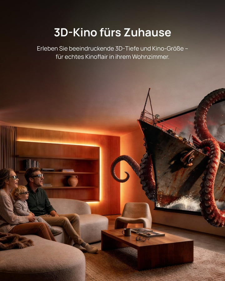 XGIMI Titan Noir 4K Heimkino Beamer, RGB Triple Laser 3D Projektor | 4800 ISO Lumen, 7000:1 Nativer