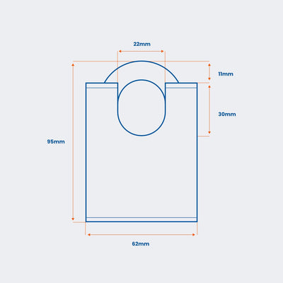 Abus - 190/60 60mm Kombinationsschloss Geschlossen Schäkel Carded 35833 - ABU.