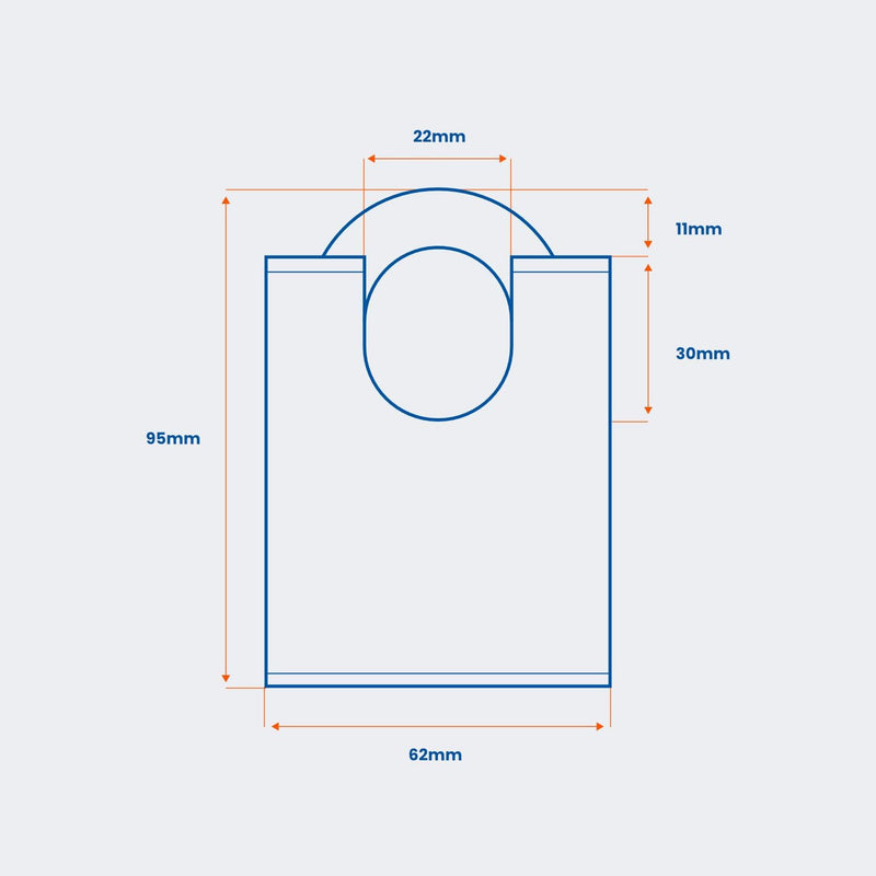 Abus - 190/60 60mm Kombinationsschloss Geschlossen Schäkel Carded 35833 - ABU.