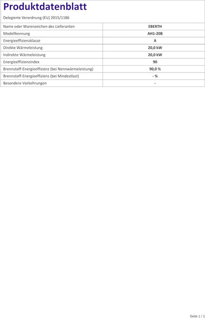 EBERTH Heizkanone 20 kW Direkt, Heizgebläse Diesel/Öl, Thermostat, Luftdurchsatz 450 m³/h, 19 L Tank