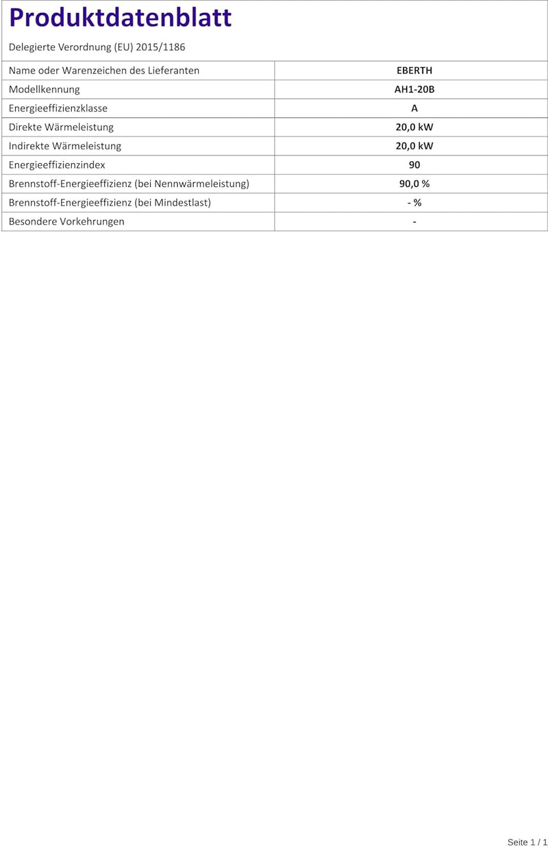 EBERTH Heizkanone 20 kW Direkt, Heizgebläse Diesel/Öl, Thermostat, Luftdurchsatz 450 m³/h, 19 L Tank