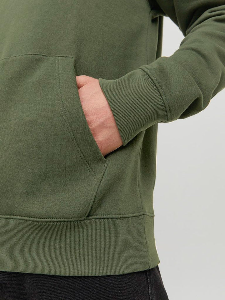 JACK & JONES Herren Hoodie Kapuzenpullover JJESTAR JJ Sweat Hood - Relaxed Fit XS Dusty Olive, XS Du