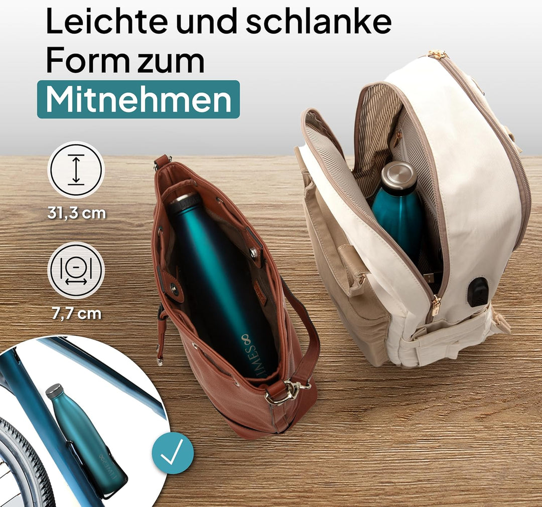Thermosflasche Edelstahl 1L [HEIss & KALT] – 5-fach vakuumisolierte Trinkflasche – Auslaufsichere &