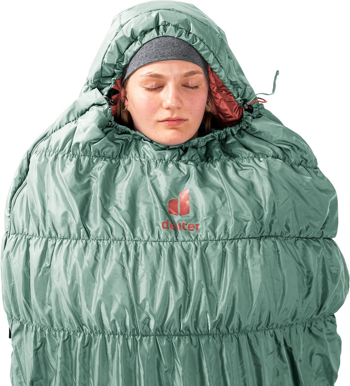 deuter Exosphere +4° SL Damen Kunstfaserschlafsack 2023 sage-redwood Right Zip, sage-redwood Right Z