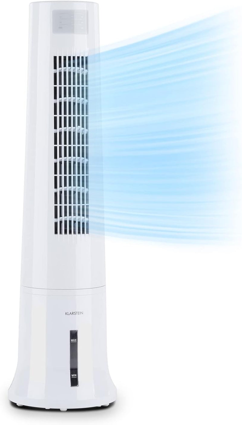 Klarstein Highrise - 3-in-1 Luftkühler, Ventilator, Luftbefeuchter 35W 530 m³/h max.2,5L Eispack, dr