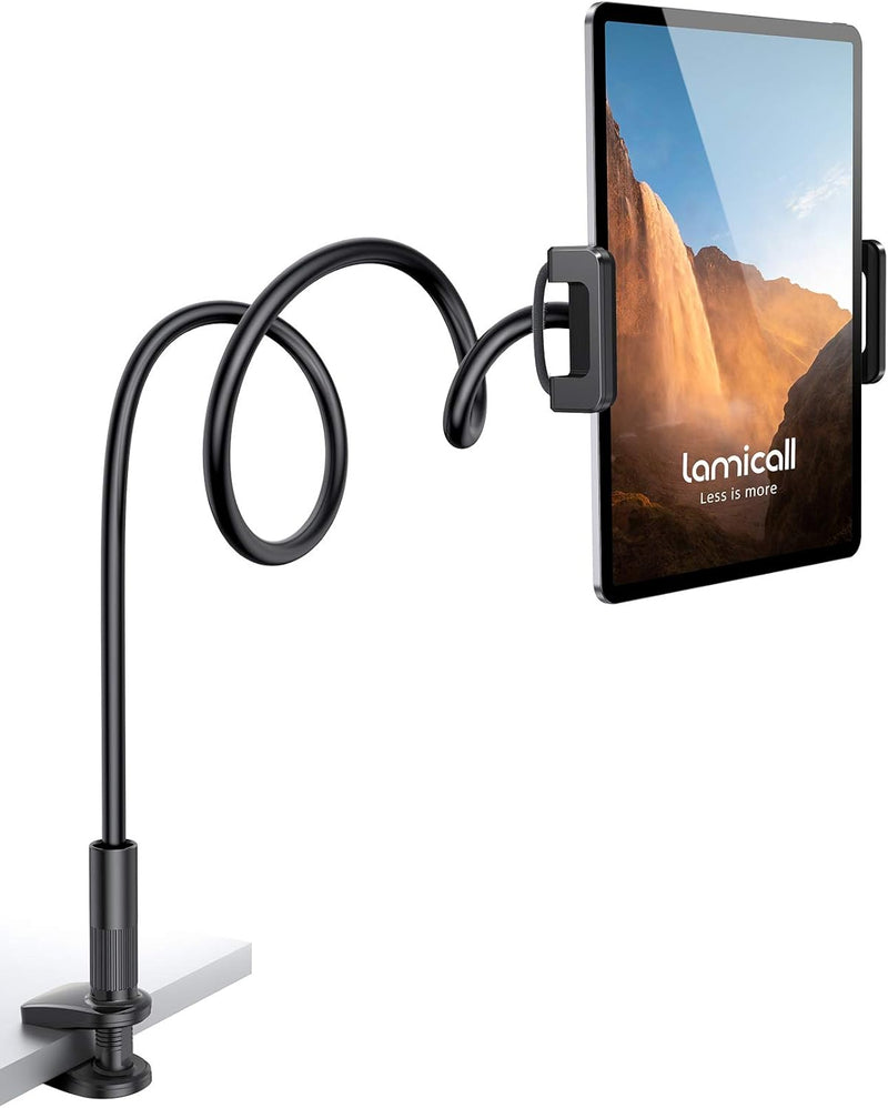 Lamicall Tablet Halter, Schwanenhals Tablet Halterung - Flexible Einstellbare Lazy Lang Arm Ständer