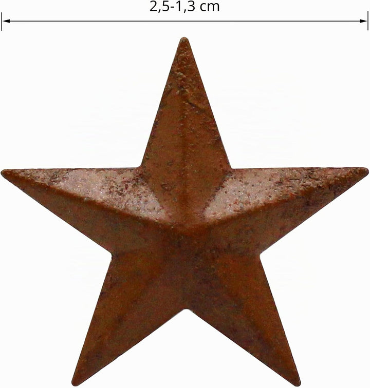 CVHOMEDECO. Primitives Rustikales Landhausdekor. Rusty Mini Metal Barn Star Home Dekorative Akzente,