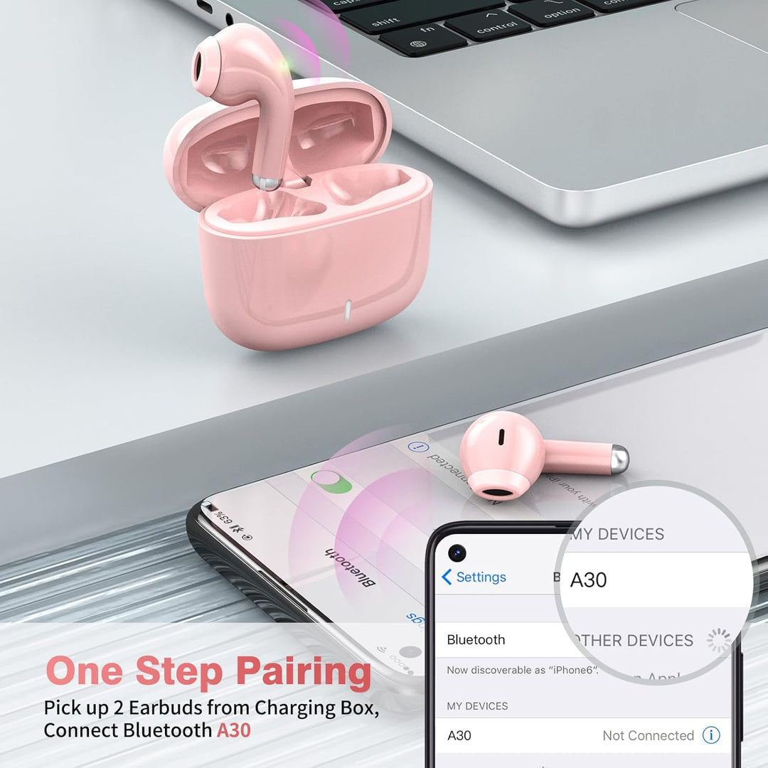 Kopfhörer Kabellos für iPhone 17 Pro Max 16 15 14 Pixel 9a 8a,In Ear Kopfhörer Bluetooth mit Mikrofo