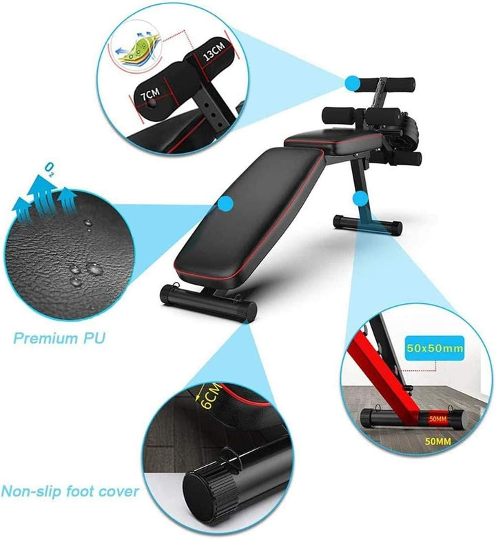 LJBOZ Hantelbank Klappbar, Standard Hantelbänke Verstellbare Hyperextension Roman Chair Trainer Bauc