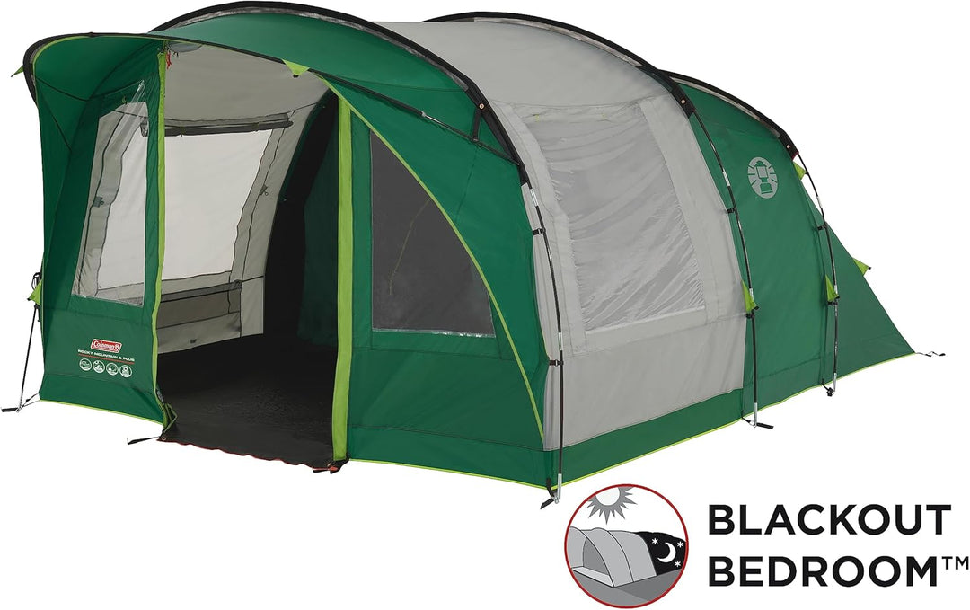Coleman Zelt Rocky Mountain 5 Personen Tunnelzelt, 5 Mann Familienzelt, wasserdicht WS 4.500 mm Rock