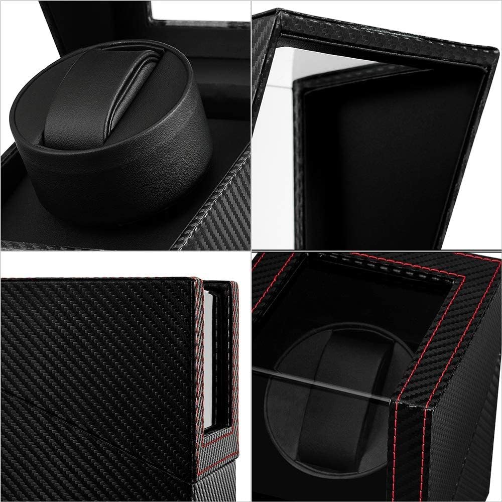 LINGFANSTORE Automatische Uhrenbeweger Box,luxuriöser Single Uhrenbeweger,Uhrengehäuse mit leisem Ma