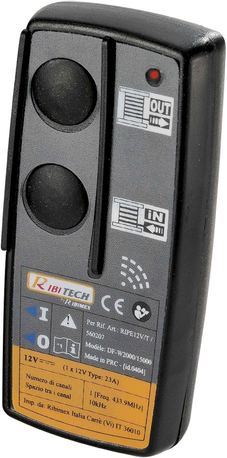 RIBITECH 4277 Seilwinde für Auto, 5 t, vorwärts und rückwärts, 12 V, schwarz