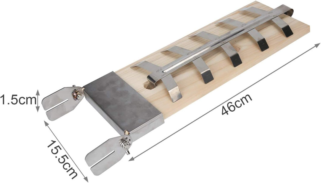 Einfeben 2X Räucherbrett Flammlachsbrett Zedernholzbrett mit Stabiler Edelstahl-Halterung für Feuers